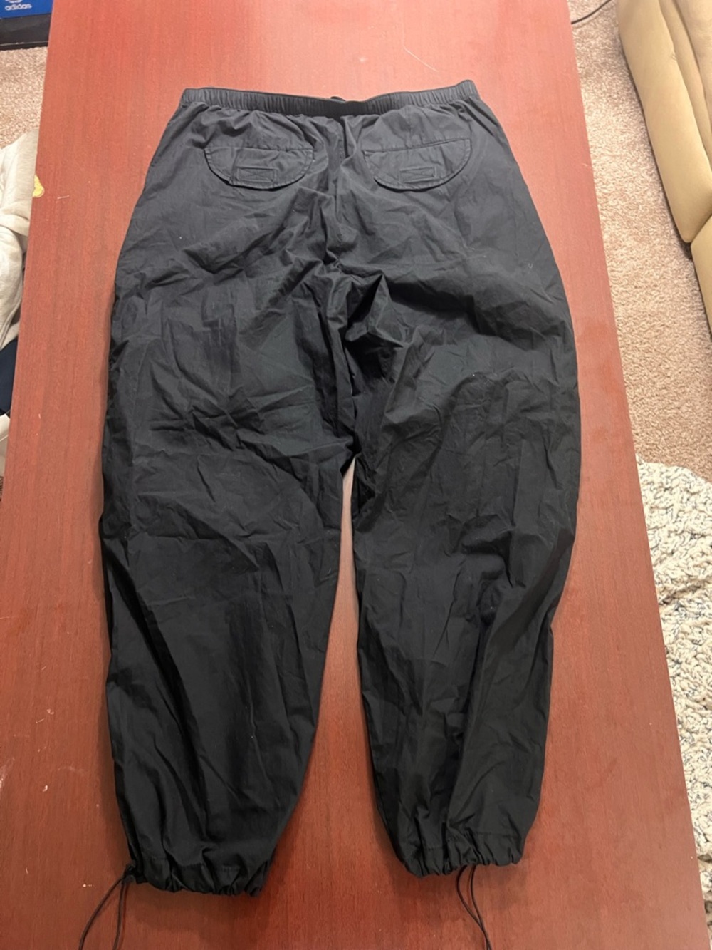 Aeropostale Black Women's Drawstring Hem Joggers Parashoot - Picture 4 of 4